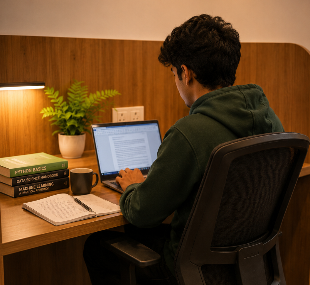 Student studying at ECHO